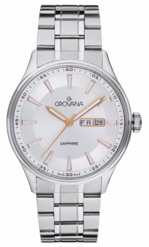 Grovana St. Andrews Stainless Steel Silver Dial Quartz 1194.1128 Men's Watch