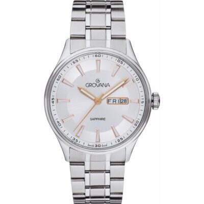 Grovana St. Andrews Stainless Steel Silver Dial Quartz 1194.1128 Men's Watch
