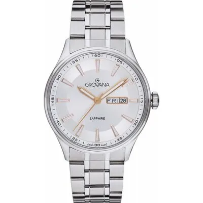 Grovana St. Andrews Stainless Steel Silver Dial Quartz 1194.1128 Men's Watch