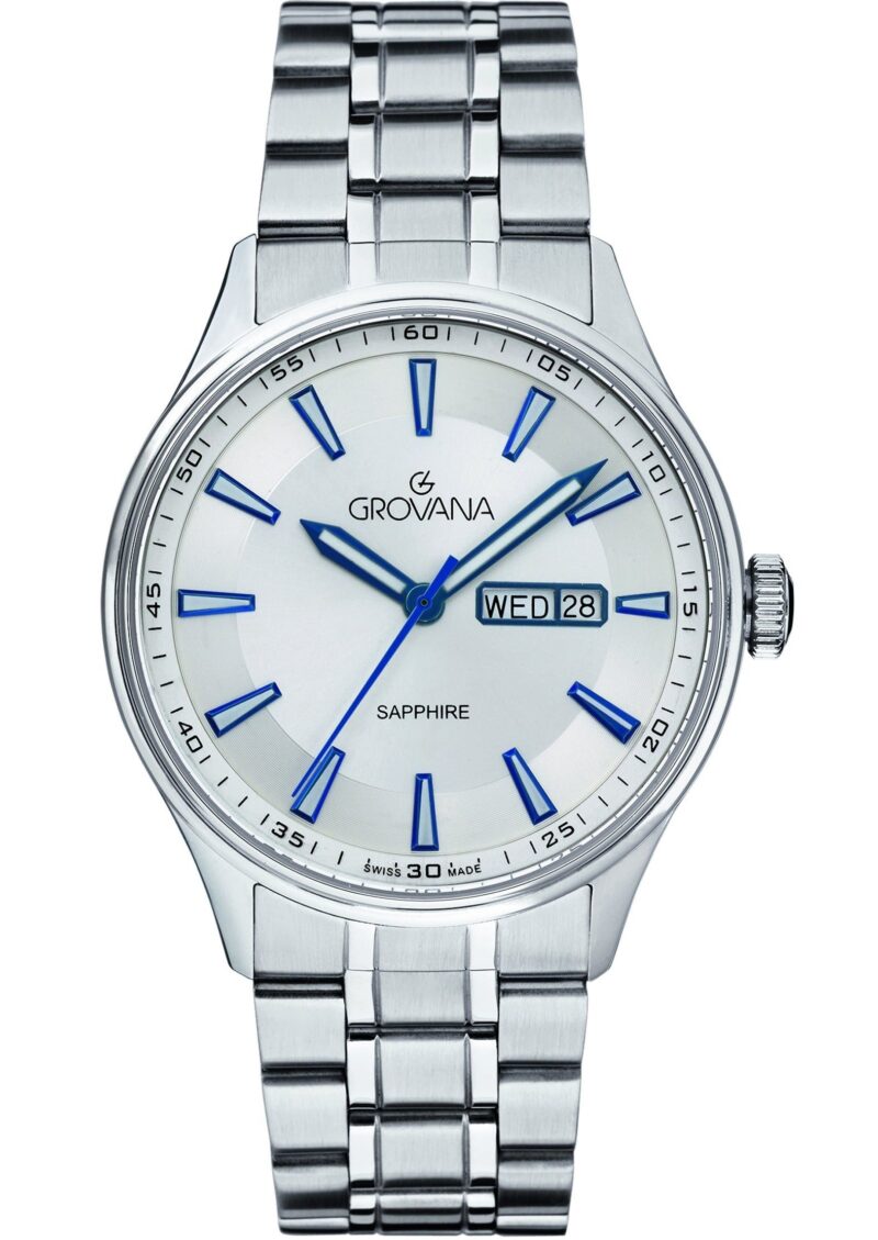 Grovana St. Andrews Stainless Steel Silver Dial Quartz 1194.1132 Men's Watch