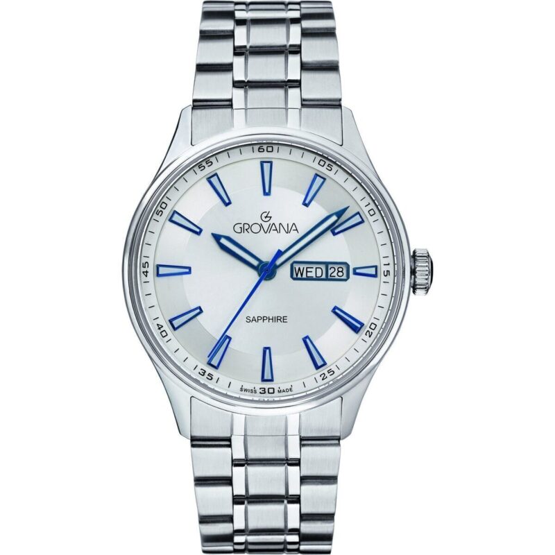 Grovana St. Andrews Stainless Steel Silver Dial Quartz 1194.1132 Men's Watch Grovana St. Andrews Stainless Steel Silver Dial Quartz 1194.1132 Men's Watch