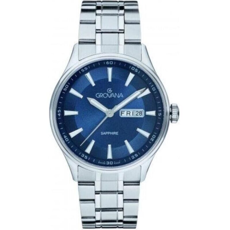 Grovana St. Andrews Stainless Steel Blue Dial Quartz 1194.1135 Men's Watch Grovana St. Andrews Stainless Steel Blue Dial Quartz 1194.1135 Men's Watch