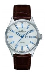 Grovana St. Andrews Leather Strap Silver Dial Quartz 1194.1532 Men's Watch