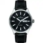 Grovana St. Andrews Leather Strap Black Dial Quartz 1194.1537 Men's Watch