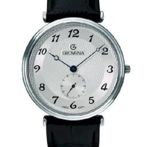 Grovana Belleville Leather Strap Silver Dial Quartz 1276.5532 Men's Watch