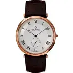 Grovana Belleville Leather Strap Silver Dial Quartz 1276.5568 Men's Watch