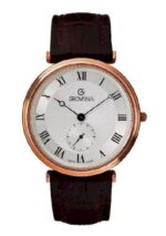 Grovana Belleville Leather Strap Silver Dial Quartz 1276.5568 Men's Watch