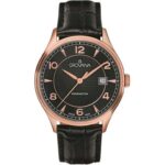 Grovana Kensington Classic Leather Strap Black Dial Quartz 1305.1567 Men's Watch