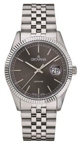 Grovana Kensington Royal Stainless Steel Anthracite Dial Quartz 1542.1137 Men's Watch