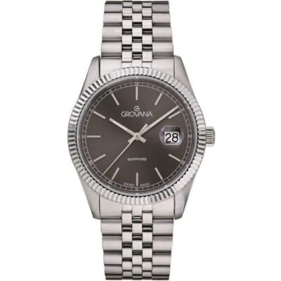 Grovana Kensington Royal Stainless Steel Anthracite Dial Quartz 1542.1137 Men's Watch