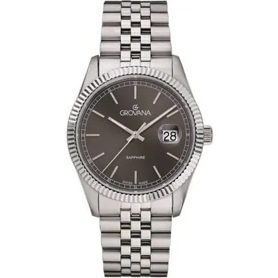 Grovana Kensington Royal Stainless Steel Anthracite Dial Quartz 1542.1137 Men's Watch