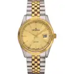 Grovana Kensington Royal Two Tone Stainless Steel Champagne Dial Quartz 1542.1141 Men's Watch