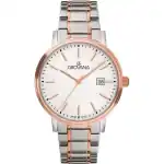 Grovana Kensington Traditional Two Tone Stainless Steel Silver Dial Quartz 1550.1159 Men's Watch