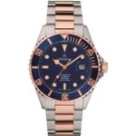 Grovana Key West Two Tone Stainless Steel Blue Dial Automatic Diver's 1571.2155 300M Men's Watch