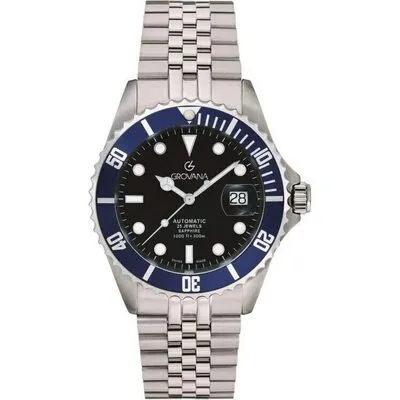 Grovana Key West Stainless Steel Black Dial Automatic Diver's 1571.2235 300M Men's Watch