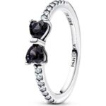 Pandora Jewelry Sparkling Black Bow Ring (193510C03-56) Women JEWELRY