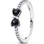 Pandora Jewelry Sparkling Black Bow Ring (193510C03-56) Women JEWELRY