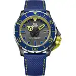 M2Z Diver 200 Sapphire Glass Blue Strap Grey Dial Automatic Diver's 200-006B 200M Men's Watch