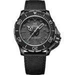 M2Z Diver 200 Sapphire Glass Black Strap Black Dial Automatic Diver's 200-009 200M Men's Watch