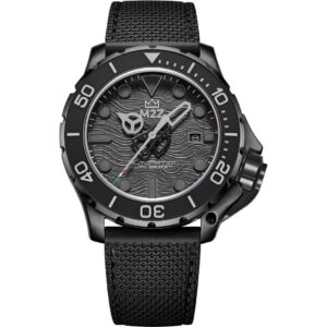 M2Z Diver 200 Sapphire Glass Black Strap Black Dial Automatic Diver's 200-009 200M Men's Watch
