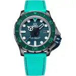M2Z Diver 200 Sapphire Glass Grey Green Strap Green Dial Automatic Diver's 200-011 200M Men's Watch