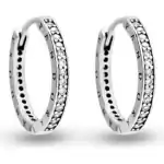 Pandora Sparkling Double Hoop Earrings (290558CZ) Women JEWELRY