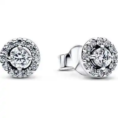 Pandora Jewelry Sparkling Solitaire & PavÉ Stud Earrings (293019C01) Women JEWELRY