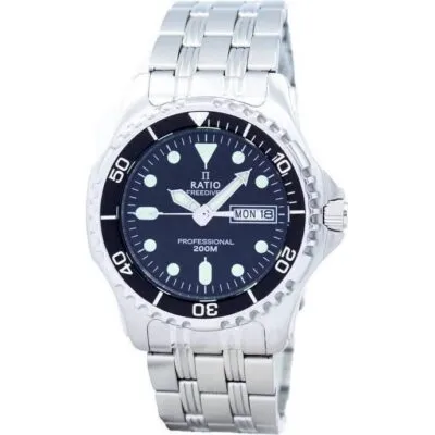 Ratio Free Diver Professional 200m Sapphire Quartz 36jl140 Men's Watch