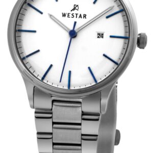 Westar Profile Stainless Steel White Dial Quartz 40182STN407 Women's Watch