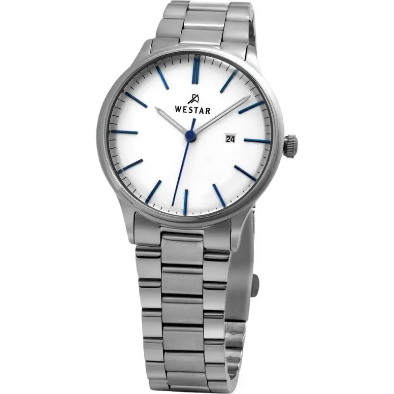Westar Profile Stainless Steel White Dial Quartz 40182STN407 Women's Watch