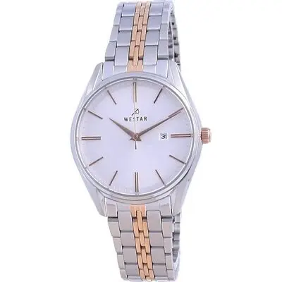 Westar Silver Dial Two Tone Stainless Steel Quartz 40210 SPN 607 Women's Watch