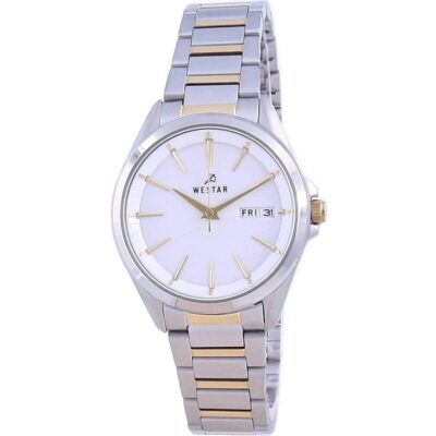 Westar White Dial Two Tone Stainless Steel Quartz 40212 CBN 101 Women's Watch