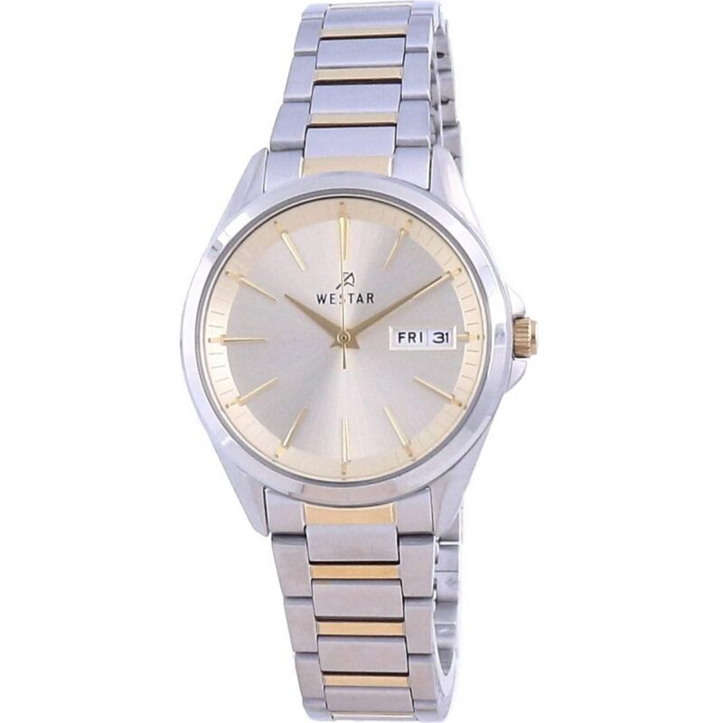 Westar Champagne Dial Two Tone Stainless Steel Quartz 40212 CBN 102 Women's Watch