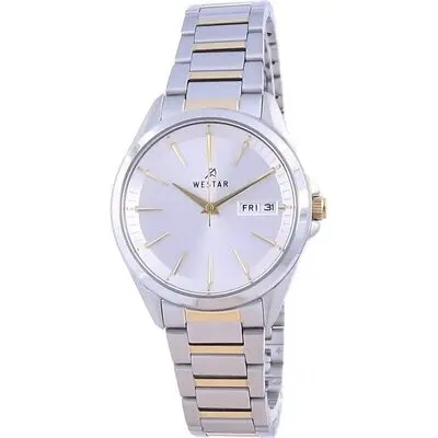 Westar Silver Dial Two Tone Stainless Steel Quartz 40212 CBN 107 Women's Watch