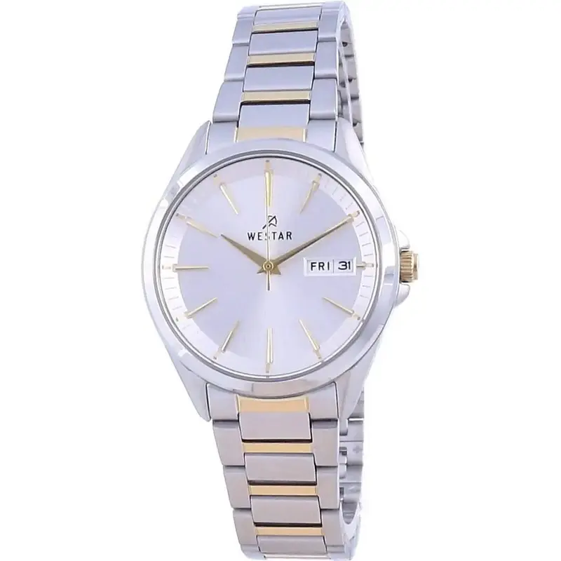 Westar Silver Dial Two Tone Stainless Steel Quartz 40212 CBN 107 Women's Watch