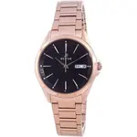 Westar Black Dial Rose Gold Tone Stainless Steel Quartz 40212 PPN 603 Women's Watch