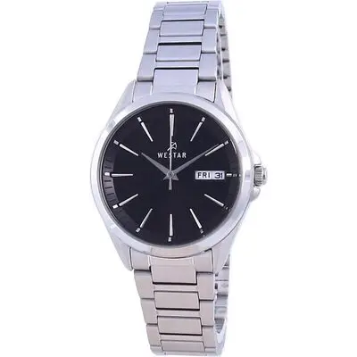 Westar Black Dial Stainless Steel Quartz 40212 STN 103 Women's Watch