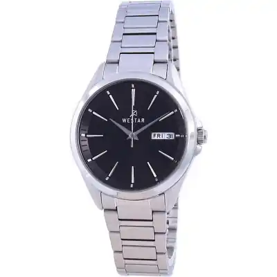 Westar Black Dial Stainless Steel Quartz 40212 STN 103 Women's Watch
