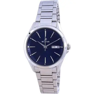 Westar Blue Dial Stainless Steel Quartz 40212 STN 104 Women's Watch