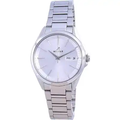 Westar Silver Dial Stainless Steel Quartz 40212 STN 107 Women's Watch