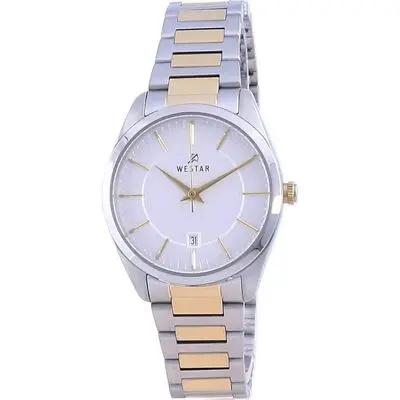 Westar Silver Dial Two Tone Stainless Steel Quartz 40213 CBN 107 Women's Watch