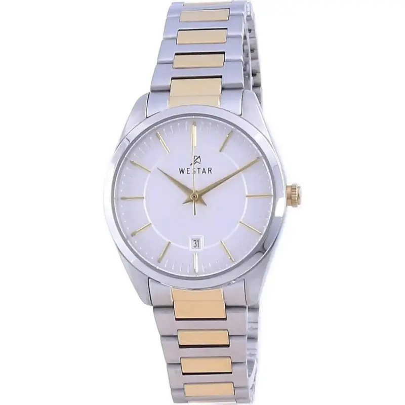 Westar Silver Dial Two Tone Stainless Steel Quartz 40213 CBN 107 Women's Watch