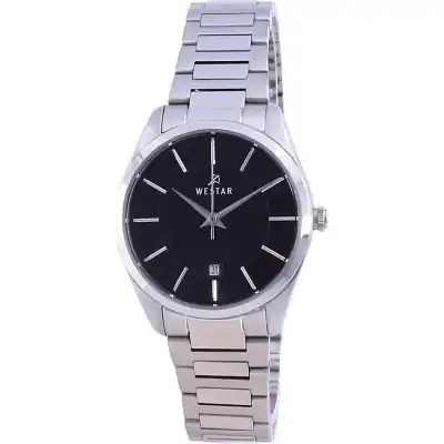 Westar Black Dial Stainless Steel Quartz 40213 STN 103 Women's Watch