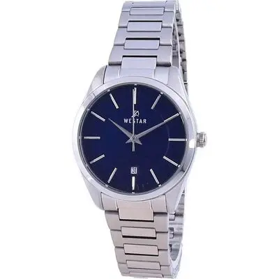 Westar Blue Dial Stainless Steel Quartz 40213 STN 104 Women's Watch