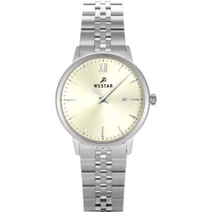 Westar Profile Stainless Steel Light Champagne Dial Quartz 40215STN102 Women's Watch