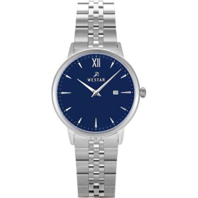 Westar Profile Stainless Steel Blue Dial Quartz 40215STN104 Women's Watch