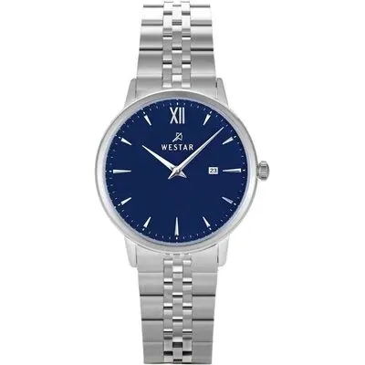 Westar Profile Stainless Steel Blue Dial Quartz 40215STN104 Women's Watch
