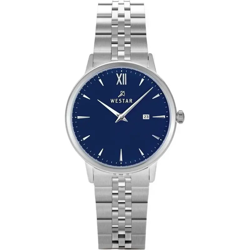 Westar Profile Stainless Steel Blue Dial Quartz 40215STN104 Women's Watch