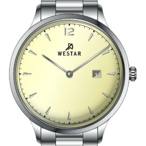 Westar Profile Two Tone Stainless Steel Light Champagne Dial Quartz 40218STN102 Women's Watch