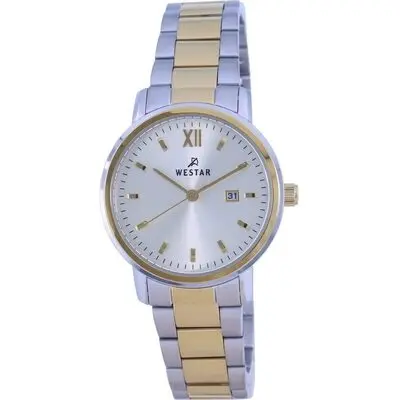 Westar Silver Dial Two Tone Stainless Steel Quartz 40245 CBN 102 Women's Watch